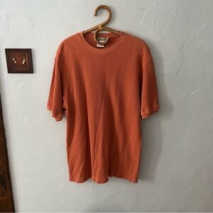 Men's The Territory Ahead Silk Cotton Knit T Shirt Orange Size Large